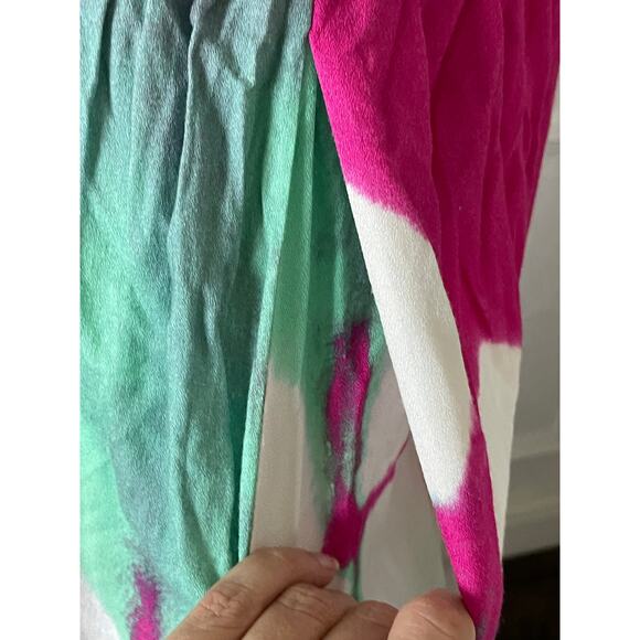 Busayo Collective Pink Green Halter Maxi Dress - Picture 9 of 12